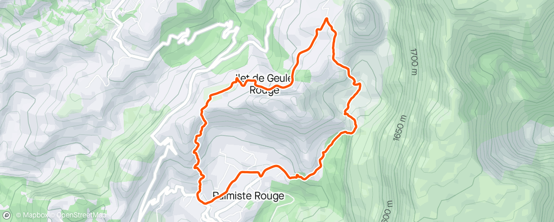 Mapa de la actividad, Tour du Grand Piton - Cirque du Cilaos