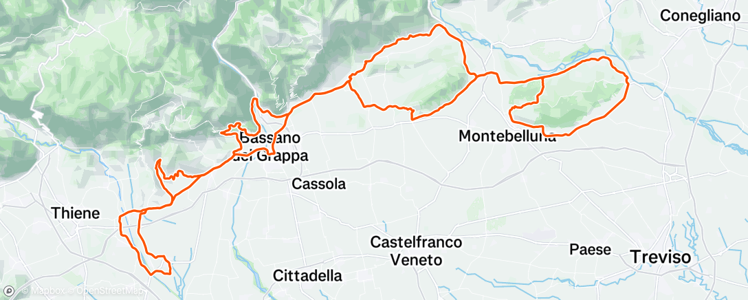 Mapa de la actividad (Pedalata mattutina)