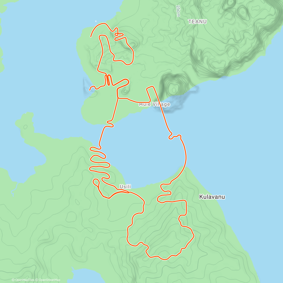 Map of the activity, Zwift - Three Sisters in Watopia