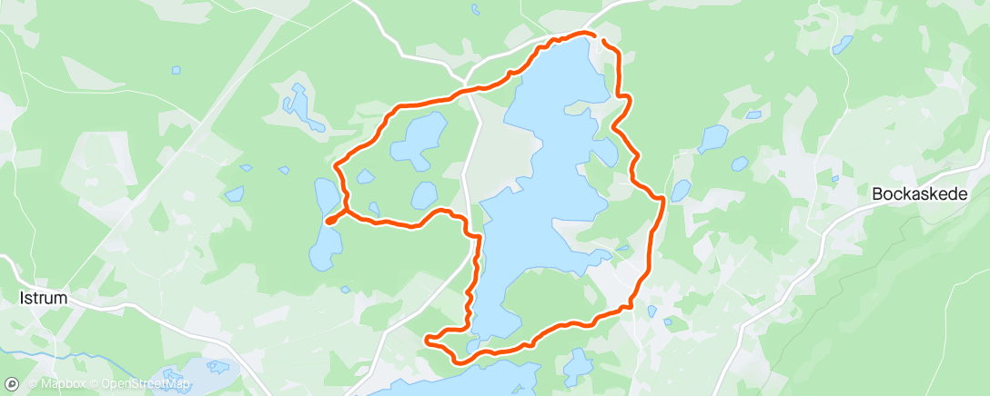 Map of the activity, Promenad runt Flämslättssjön