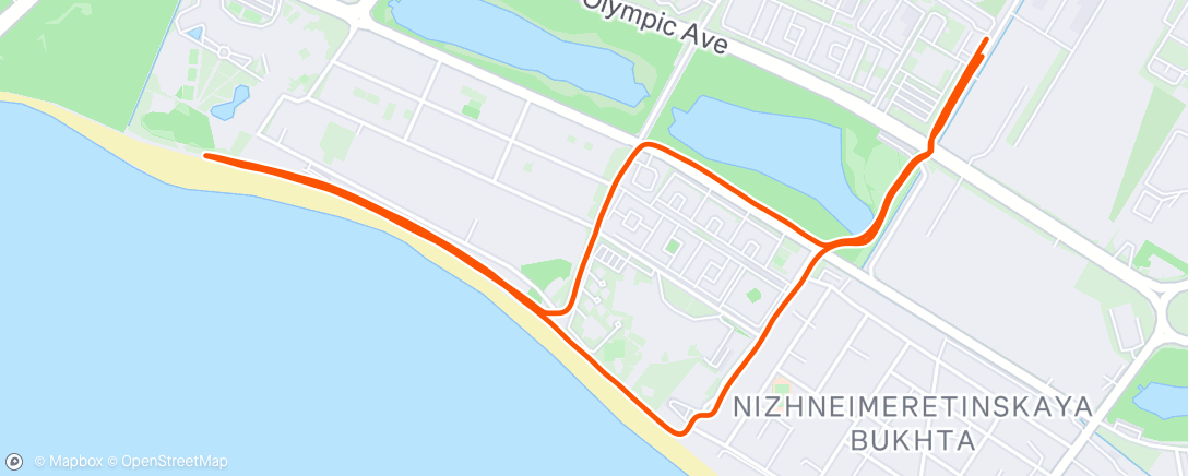 Map of the activity, Morning Run