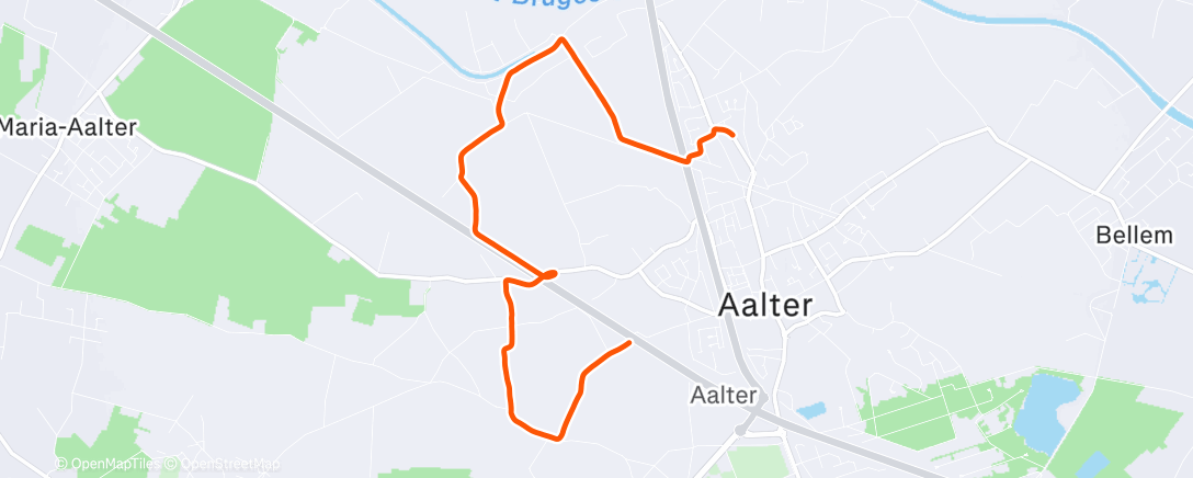 Map of the activity, Avondloop