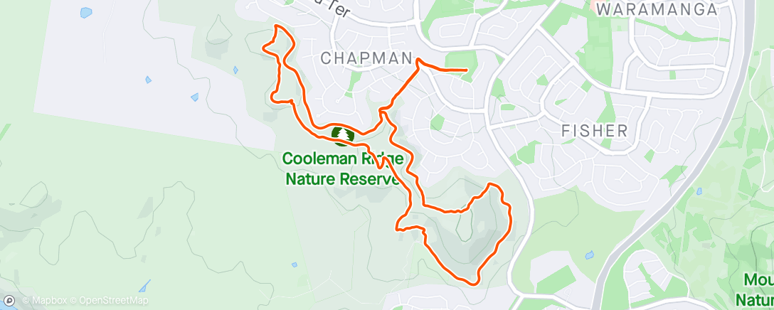 Карта физической активности (Sri Chimnoy Canberra Trail Series - Cooleman Clip)
