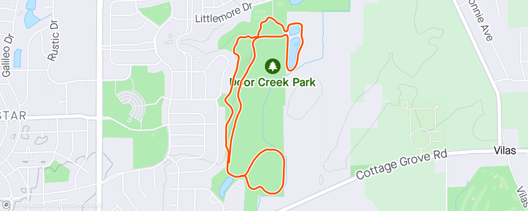 Map of the activity, Morning Trail Run