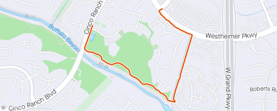 Map of the activity, 35.0.15 run