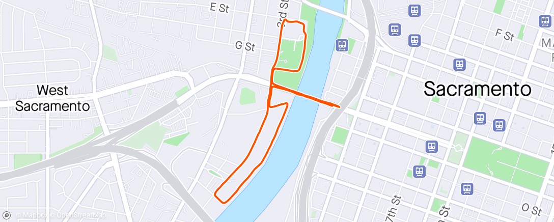 Map of the activity, SAC TOWN 5k Lead Bike