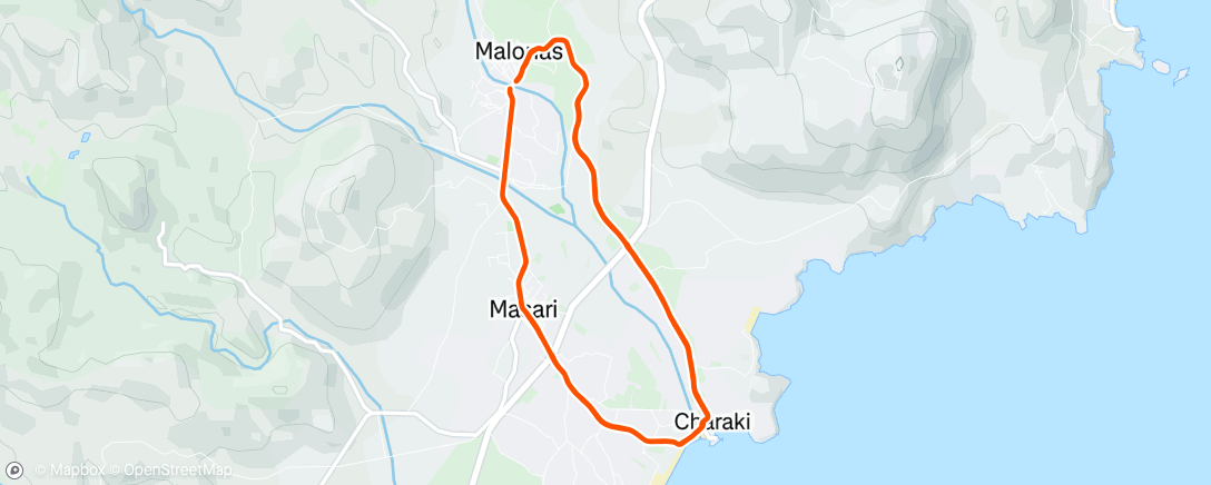 Map of the activity, Morning Ride