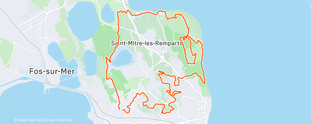 Map of the activity, Sortie VTT dans l'après-midi