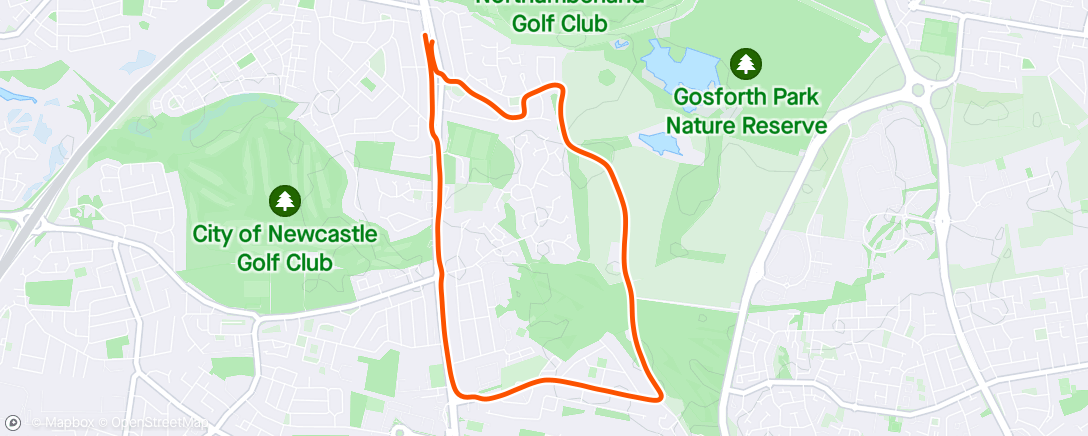 Map of the activity, Morning run with Wren