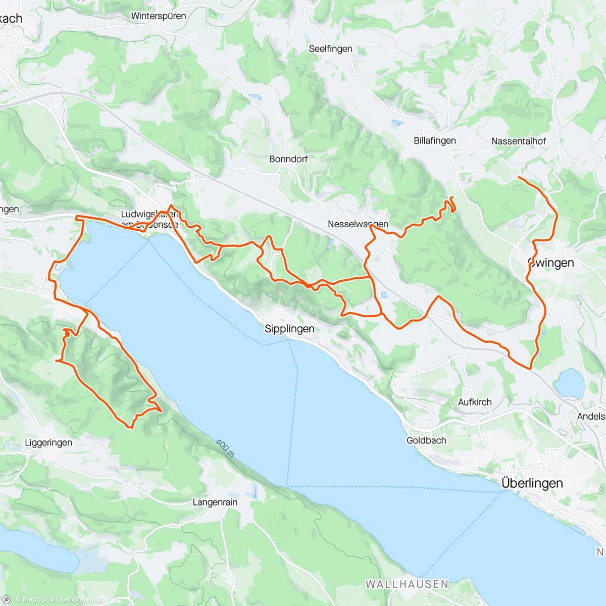 「Mountainbike-Fahrt am Morgen」活動的地圖