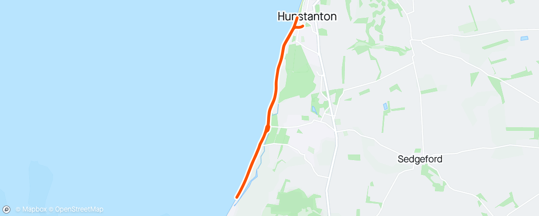 Mappa dell'attività Hunstanton beach run