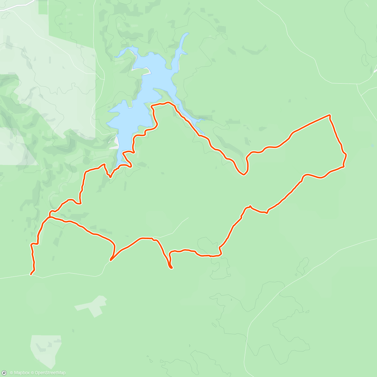 Map of the activity, Stirling Dam southside  Ride