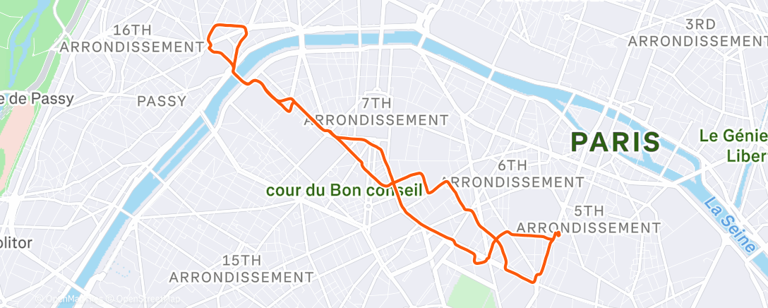 Map of the activity, Afternoon Walk