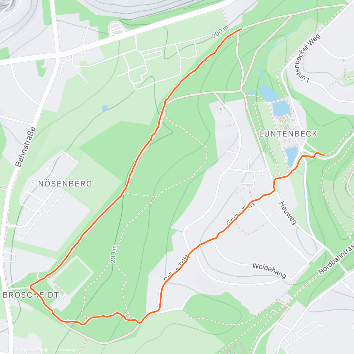 Map of the activity, Weihnachtslauf