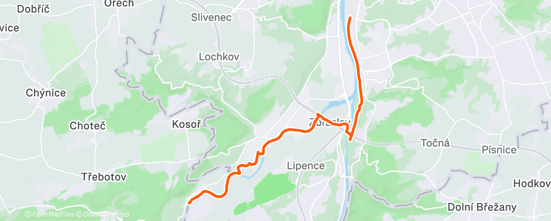 Map of the activity, Afternoon Mountain Bike Ride