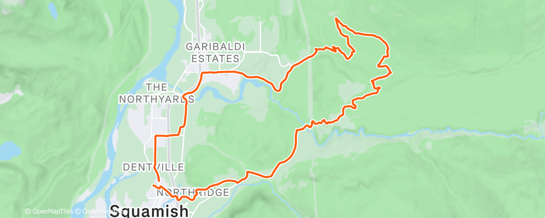 Map of the activity, Afternoon Mountain Bike Ride