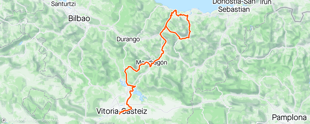 Map of the activity, Itzulia day 1
