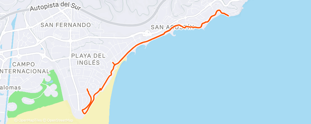 Map of the activity, Morning Run