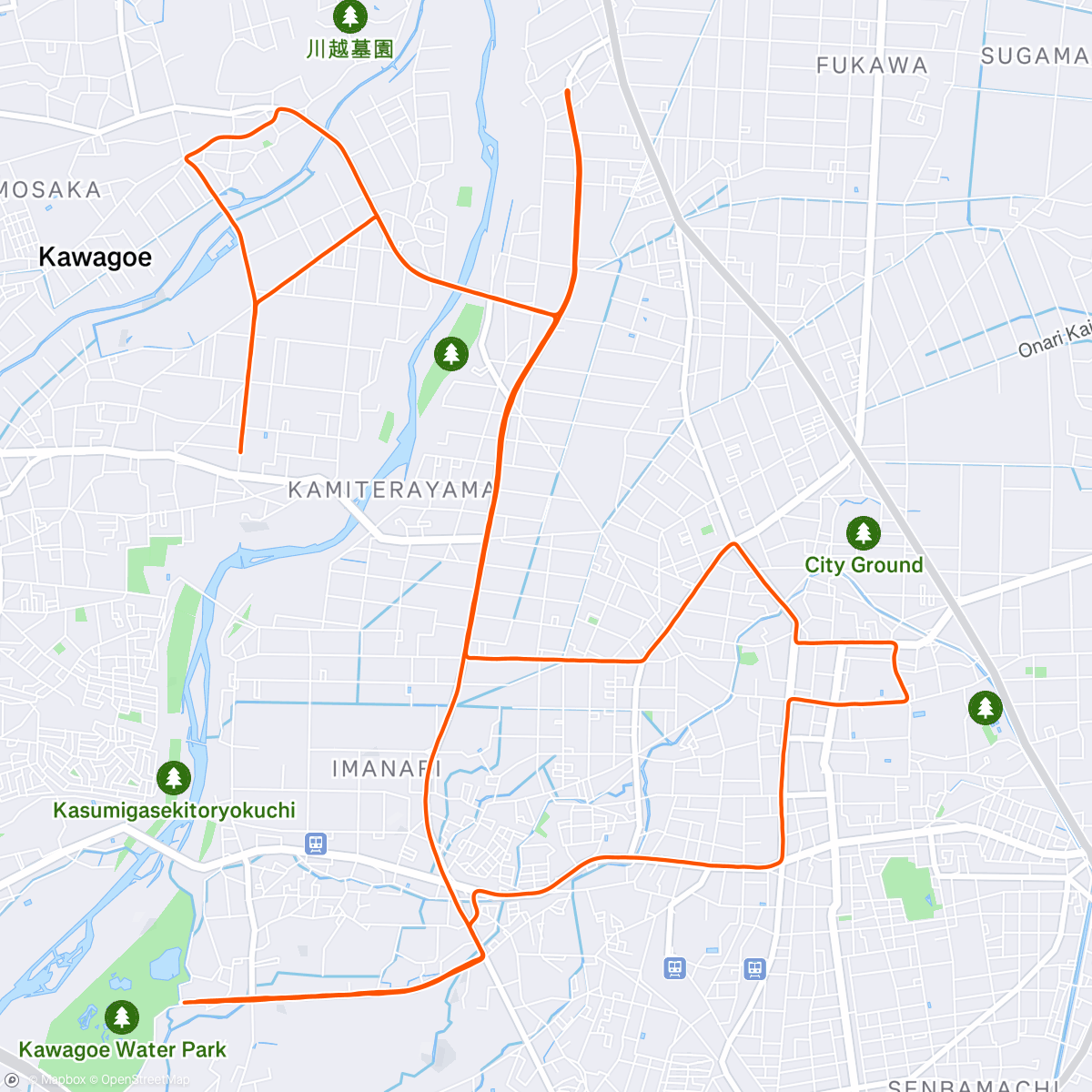 Map of the activity, 2024小江戸川越ハーフマラソン