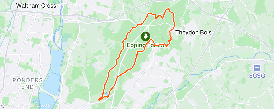 Map of the activity, Morning Hike