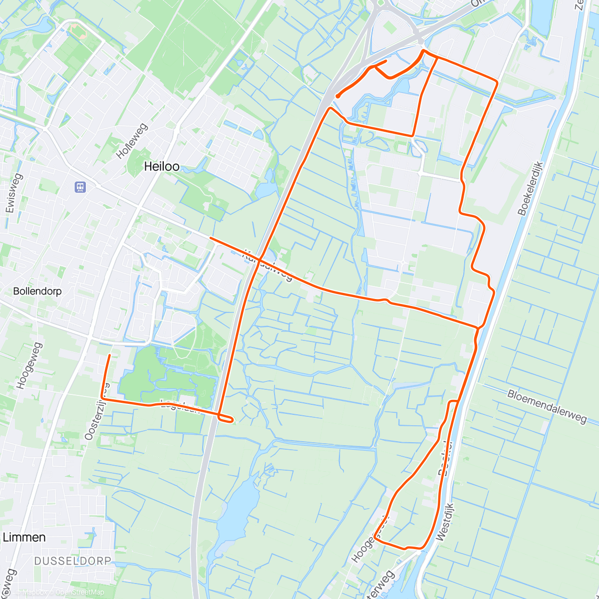 Map of the activity, Woensdagavond racetraining #2