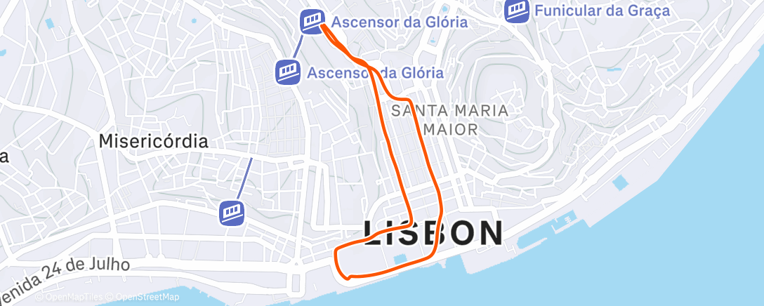 Карта физической активности (Corrida ao entardecer)