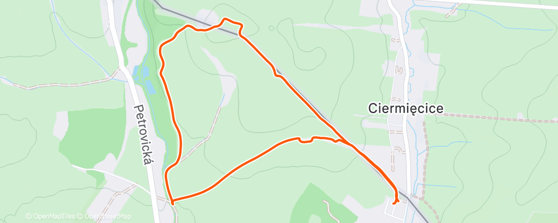 Map of the activity, Afternoon Walk