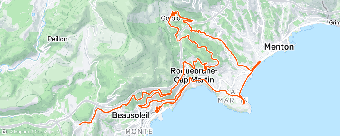 Map of the activity, Sortie vélo le matin
