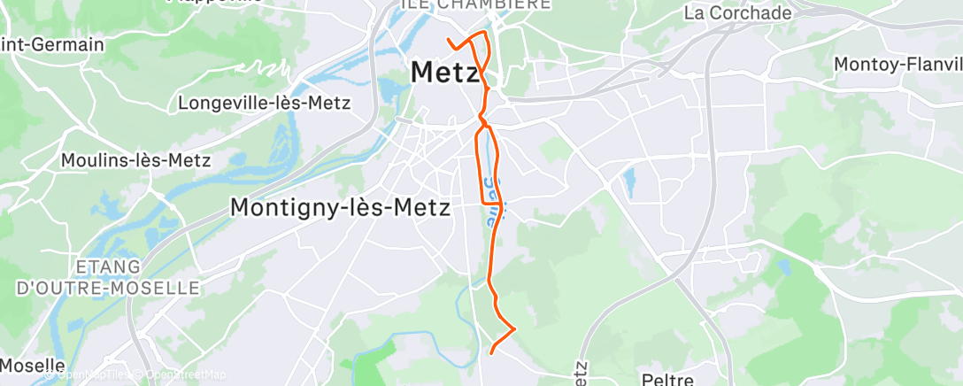 Map of the activity, Sortie vélotaf 179