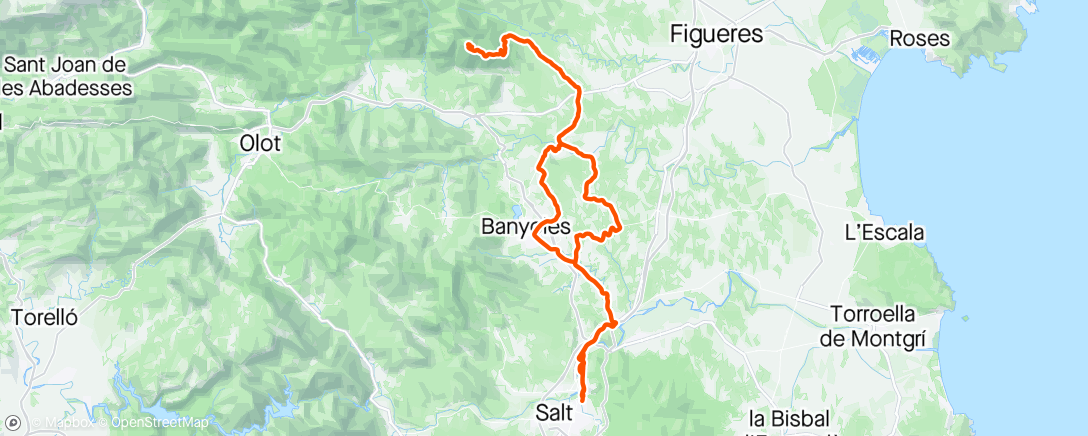 Map of the activity, Girona - Day 5: Mare de Deu del Monte