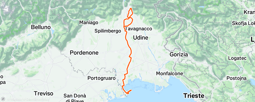 Map of the activity, Morning Ride