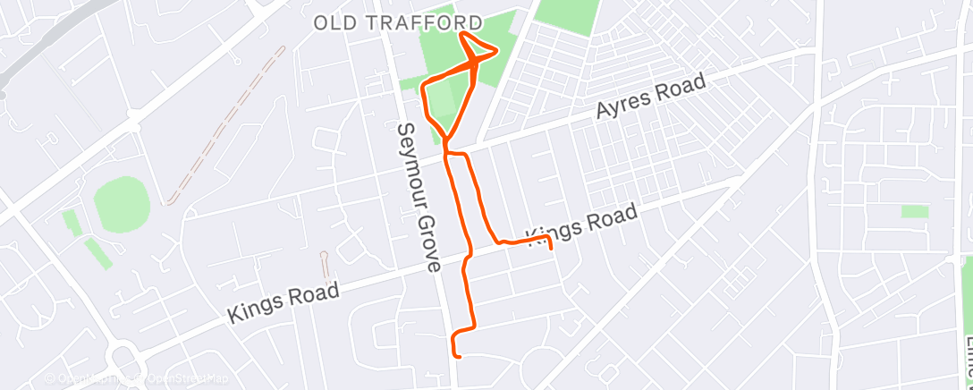 Map of the activity, Lunch Run