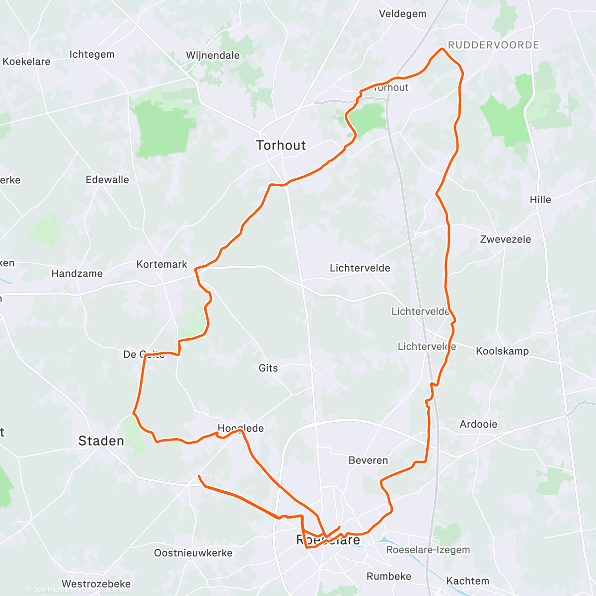 Map of the activity, 🎄 markt tocht.