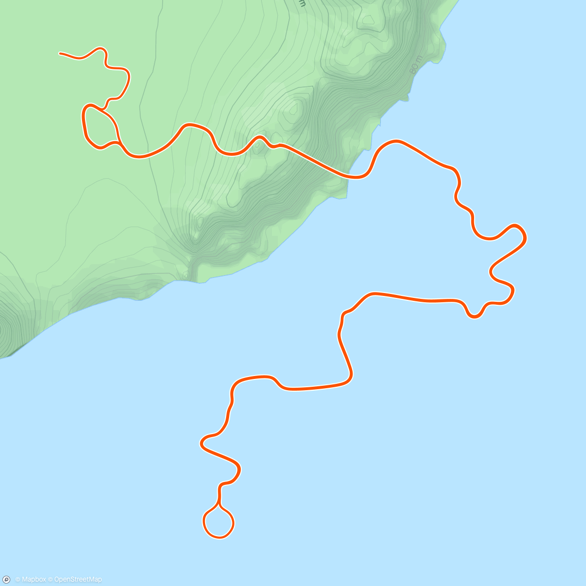 Mapa de la actividad (Zwift - 60min Riders Choice in Watopia)