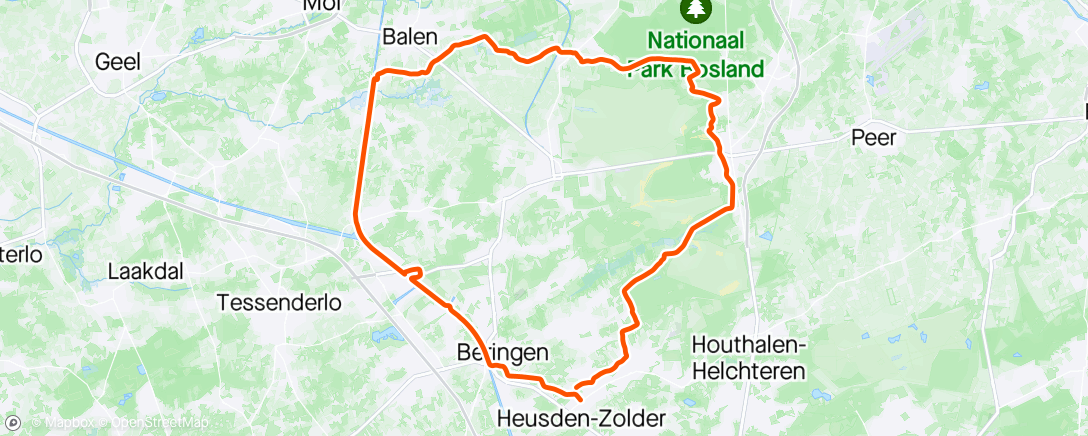 Map of the activity, LBL Le coffee ride alternatief… ❄️🌨️