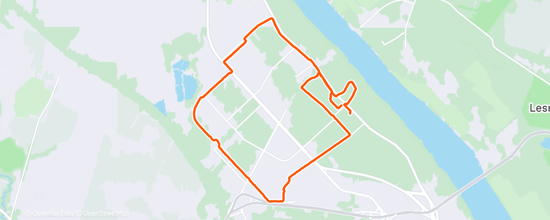 Map of the activity, Дневной забег