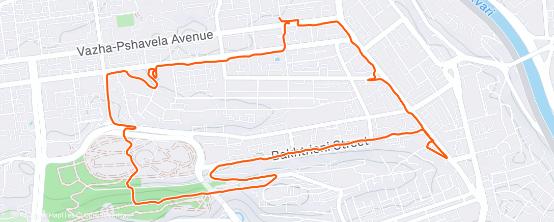 Map of the activity, Lunch Run