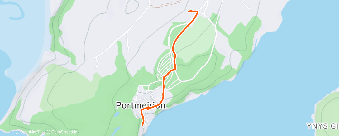 Map of the activity, Night Walk