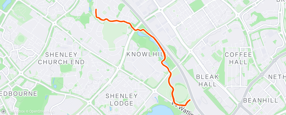 Map of the activity, Morning Run