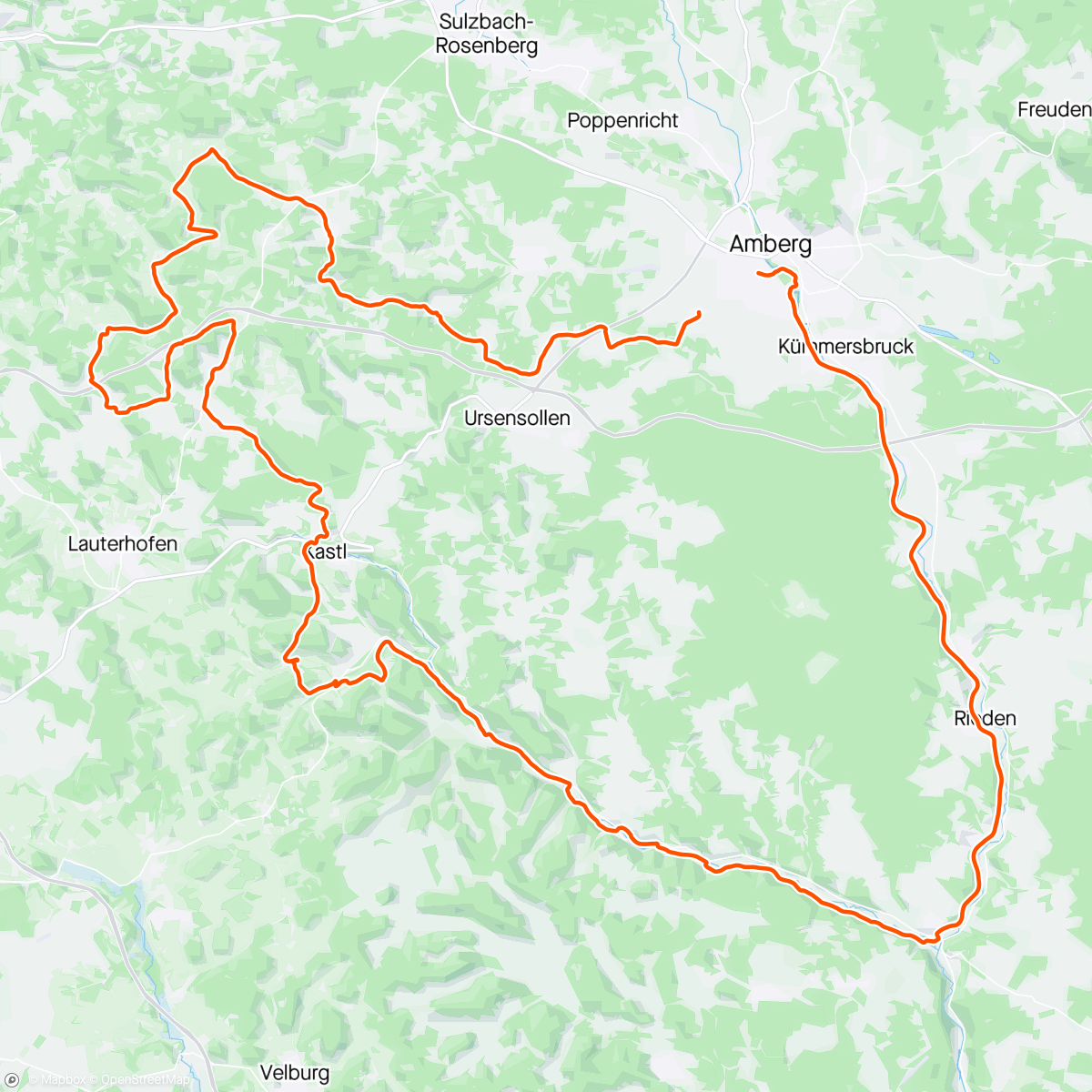 Map of the activity, Amberg-Poppberg-Amberg🤙