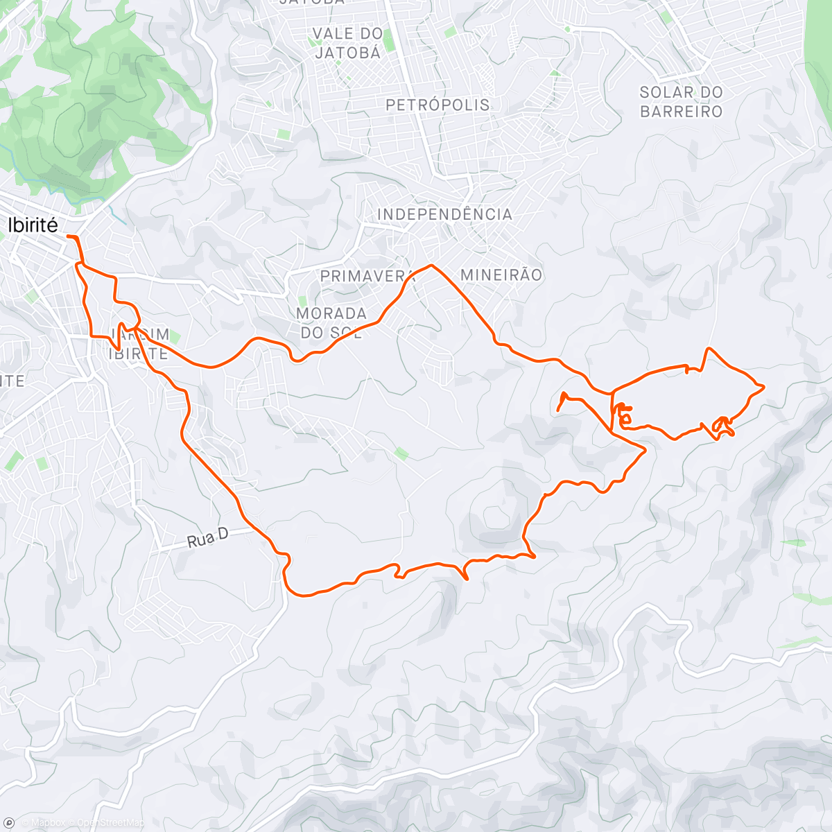 Map of the activity, Pedalada de mountain bike matinal com Kauhan Santana