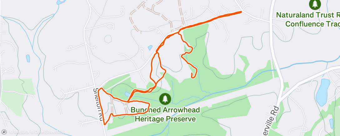 Map of the activity, Evening Run