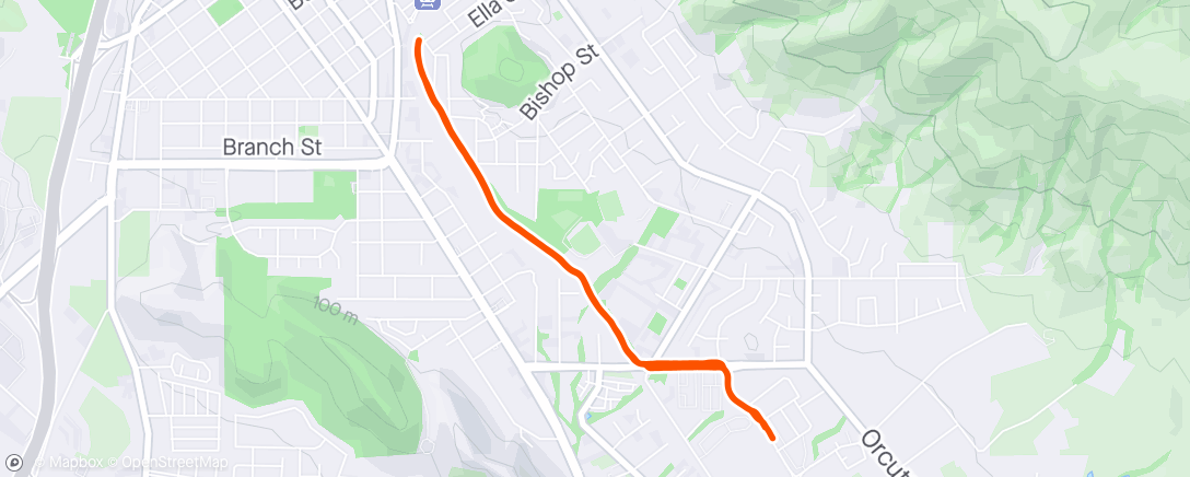 Map of the activity, Morning Run