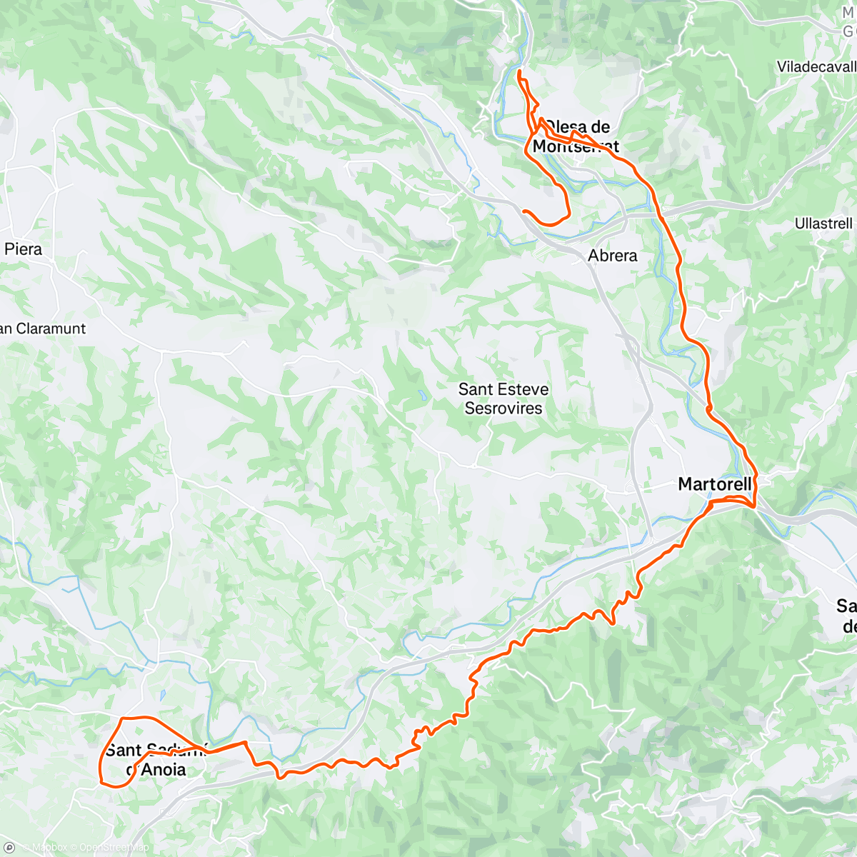 Map of the activity, St Sadurní d'Anoia