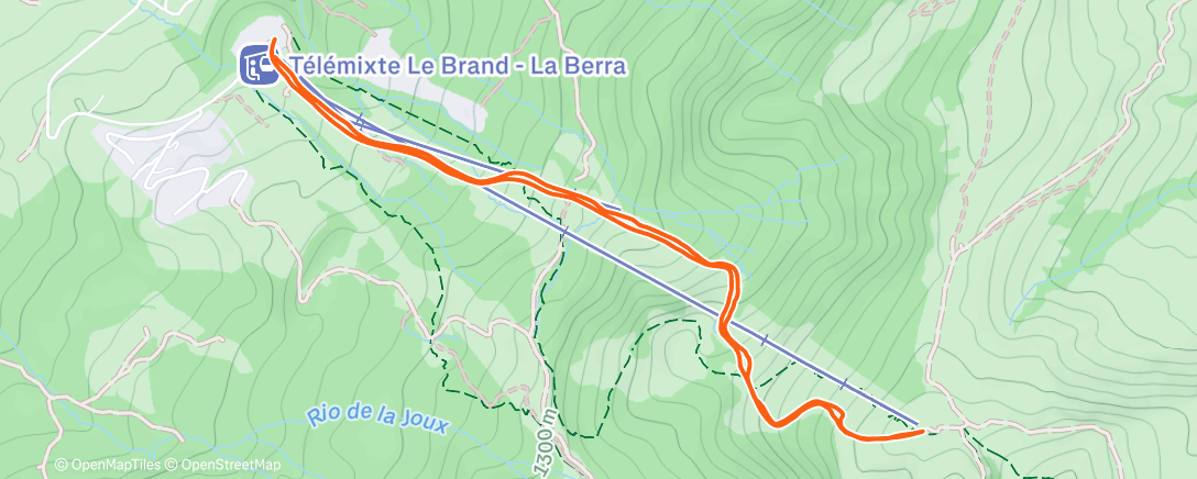 Map of the activity, Ski de randonnée en soirée