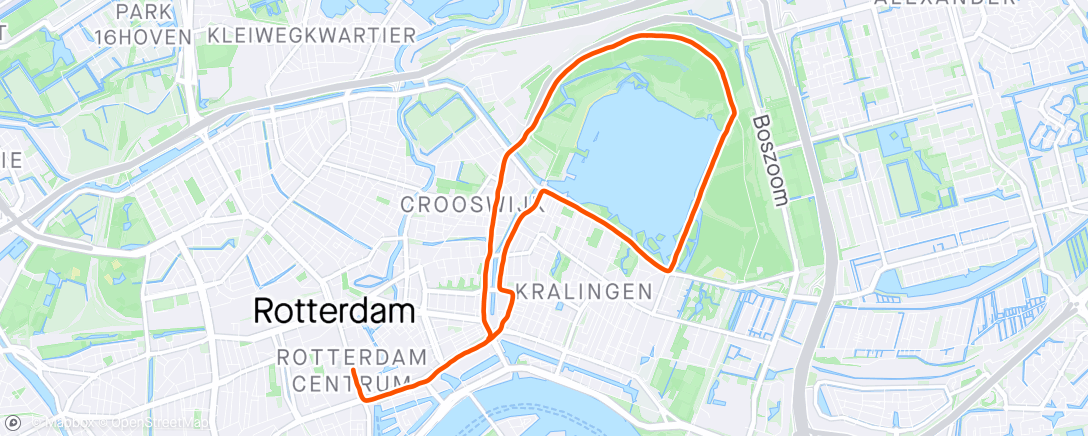 Map of the activity, 1/4 marathon van Rotterdam