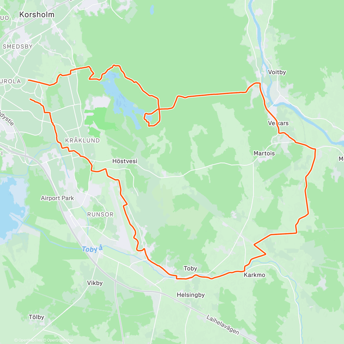 Карта физической активности (Morning Gravel Ride)