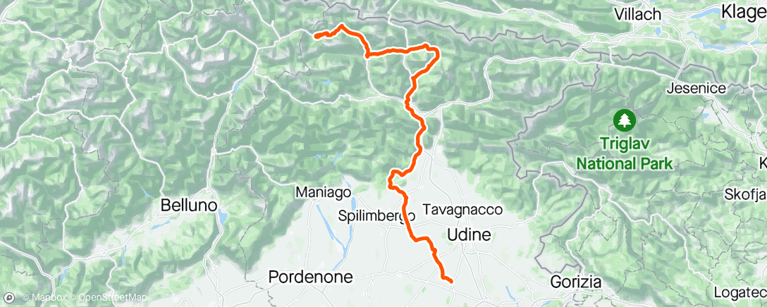 Map of the activity, Giro - Stage 19