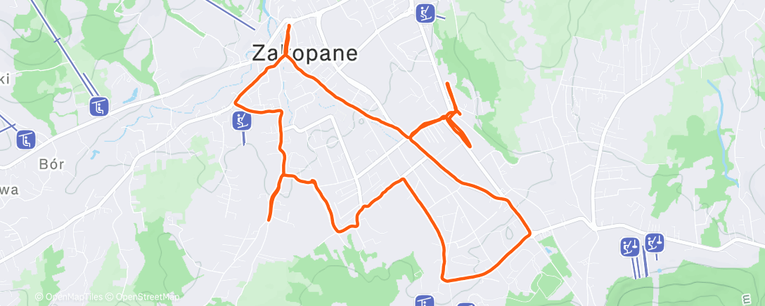 Map of the activity, Syćko Morning Run in Zakopane ⛰️