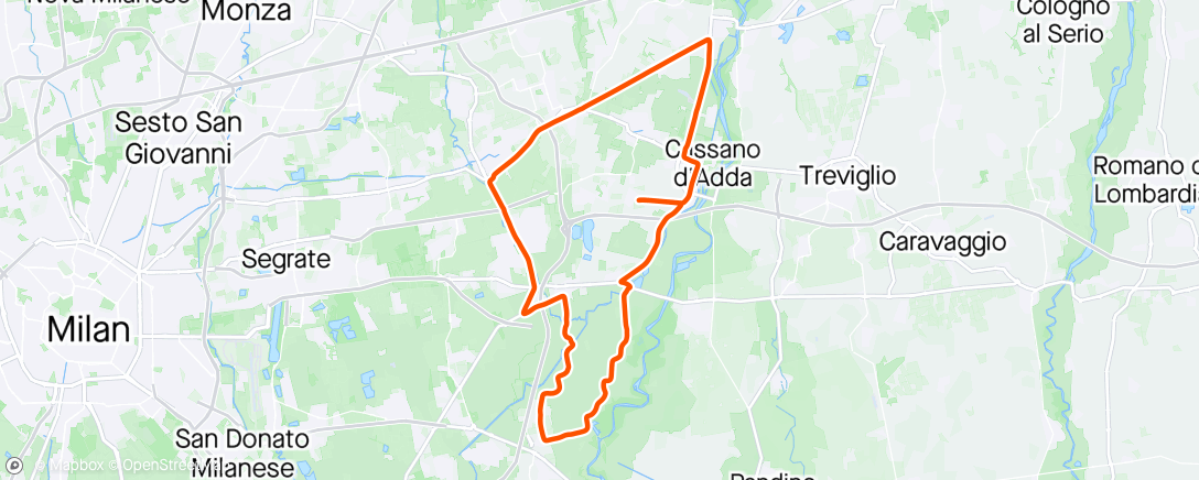 Map of the activity, GIRO POMERIDIANO